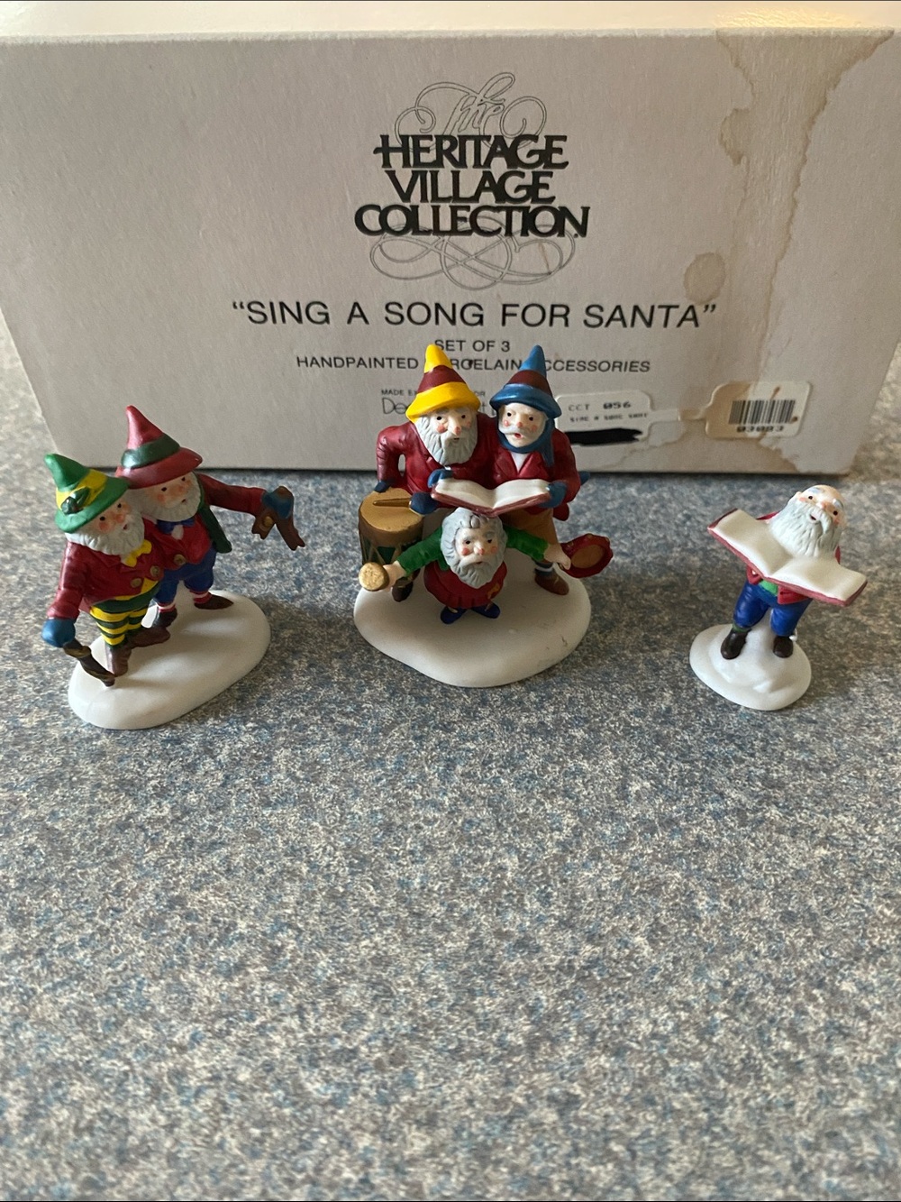 HERITAGE VILLAGE COLLECTION Department 56 “Sing A Song For Santa” Set of Three